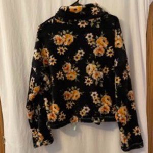 Love + Joy Fluffy Floral Pullover; 1X